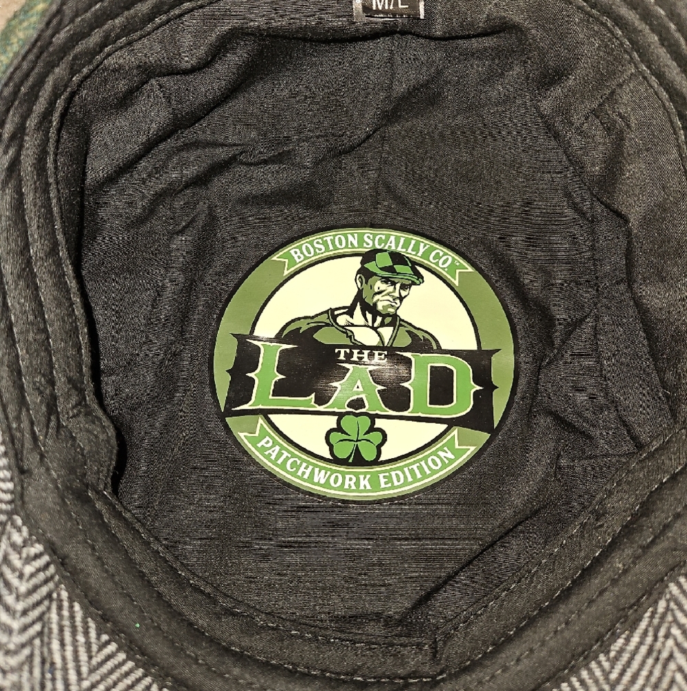 Patchwork Wool Flat Cap - Green Brown Gray - Unbranded - Picture 5 of 6